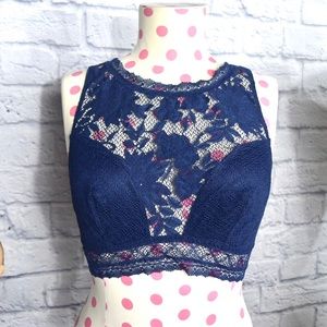 Navy Lace Bralette
